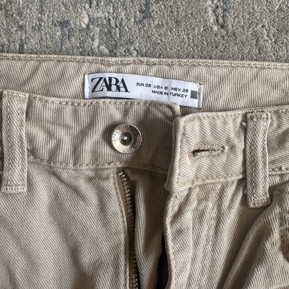 Zara Beige Casual Pants - Picture 4 of 7